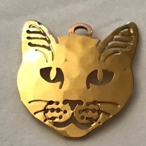 Wild Bryde 14K Gold Plate Cat Face Earring